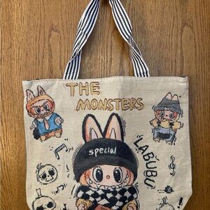Cute Monster Canvas Tote Bag